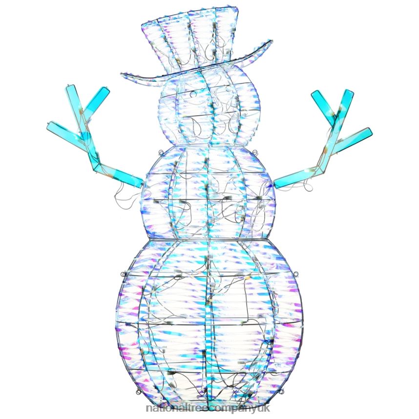 decoration | National Tree Company Pre Lit Iridescent Snowman Decoration Cool White LED Lights Plug In Christmas Collection 48 Inches F2L4F642